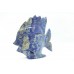 Hand made Natural Blue Lapiz Lazuli Stone Fish Figure Home Decorative Gift item